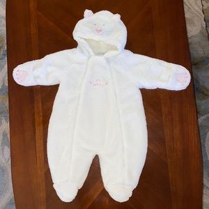 Baby 3-6 mo winter white kitty snow suit